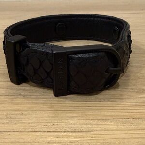Just Don Black snakeskin Bracelet